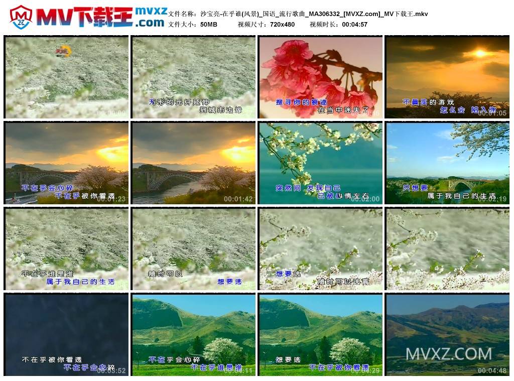 沙宝亮-在乎谁(风景)_国语_流行歌曲_MA306332